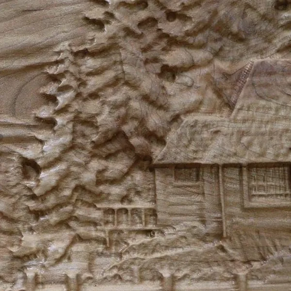 Detail of a layered relief carving